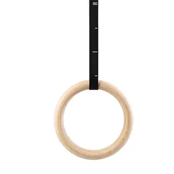 

1PCS Birch Fitness Rings Gymnastics Training Ring New Wooden 28mm Exercise Fitness Gymnastic Rings Gym Exercise Crossfit PullUps
