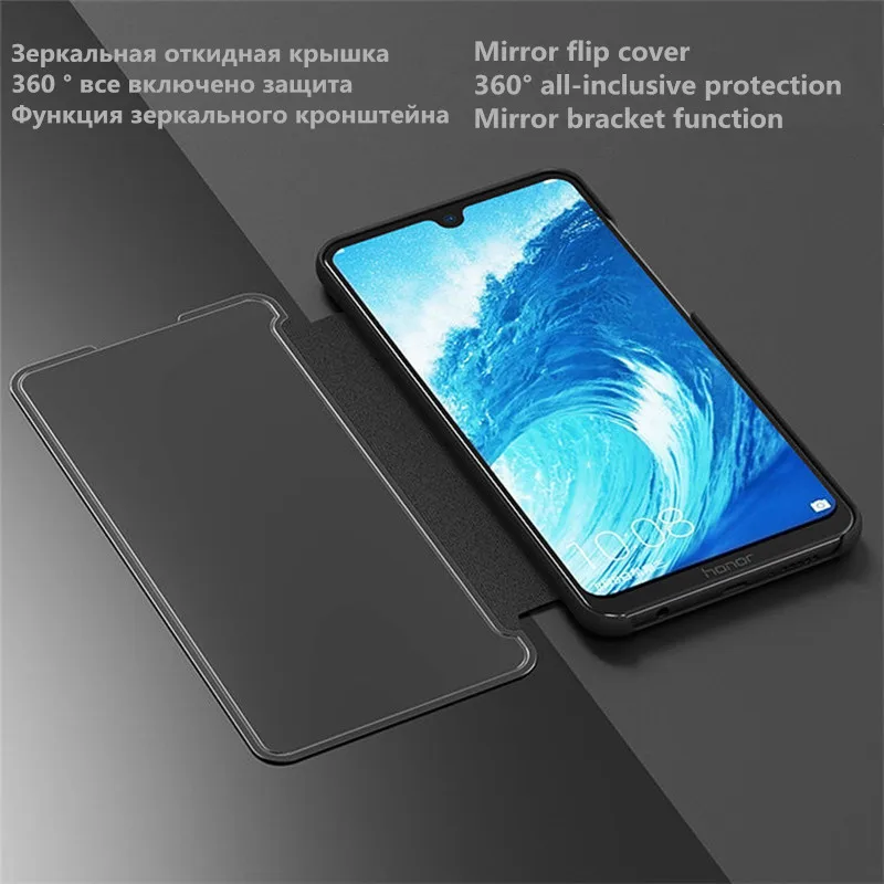 Зеркальный кожаный чехол-книжка для huawei P30 P20 pro P10 Lite P Smart чехол mate 10 20 Pro 20X Nova 3 3i 4 Honor 10 9 Lite чехол