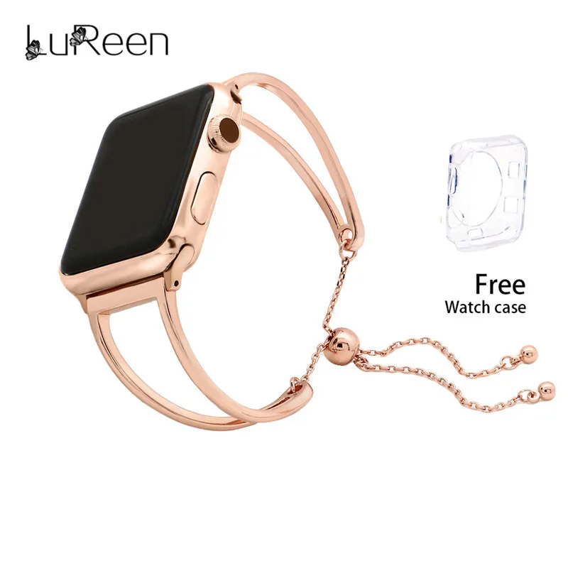

LuReen Stainless Steel Watchband For iWatch 38mm/42mm Watch Strap for Apple Watch Bands Bracelet Adjustable Metal Buckle