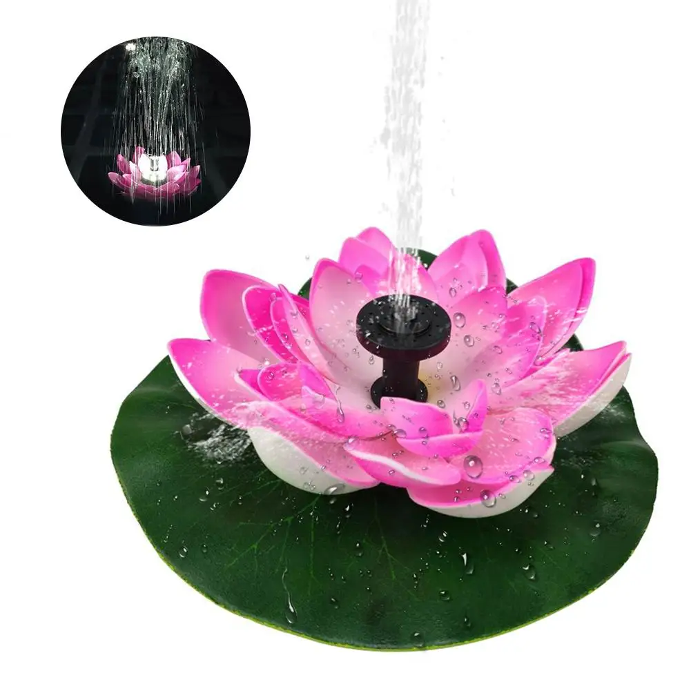 

LED 3W Lotus Solar Birdbath Fountain Solar Panel Kit Mini Floating Water Pump Garden Decor for Pool Pond Fish Tank Aquarium 20E