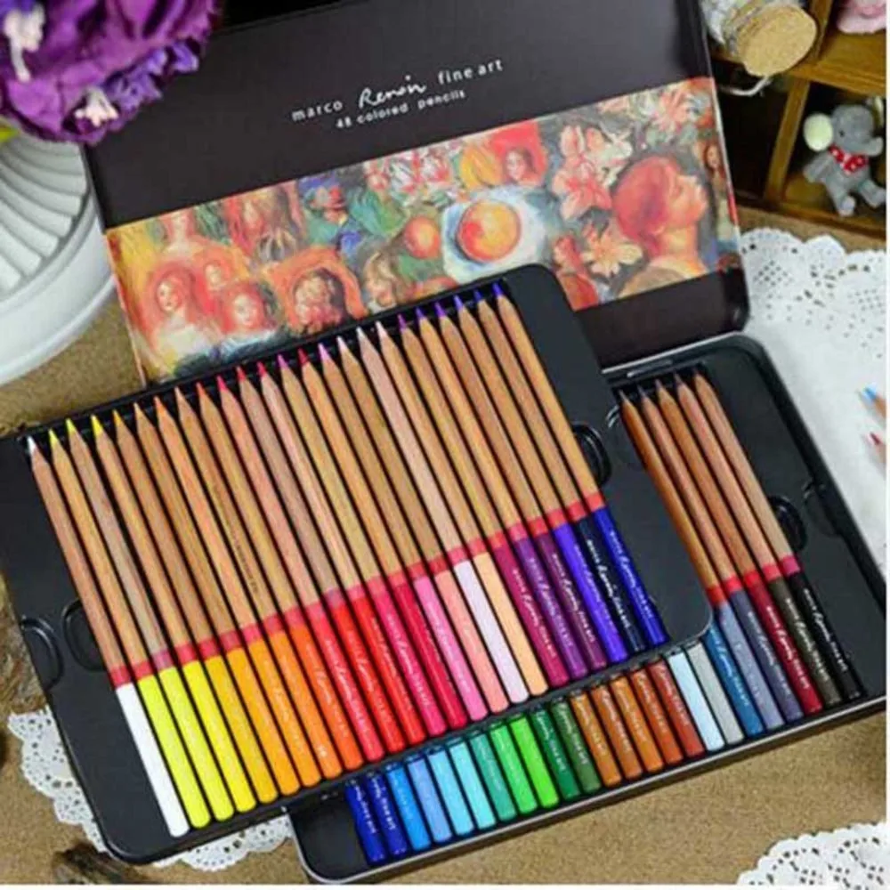

Free shipping oily lead tin box drawing tools hand school pencil 24 36 48 72 100 Mixed colors faber castell /N16040 lapis de cor