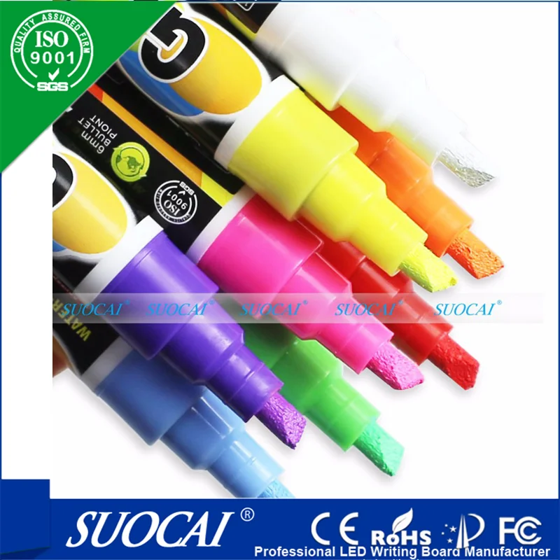 Флуоресцентный маркер SUOCAI диаметр стержня 6 мм 8 штук в коробке|marker posts|pen colormarker board