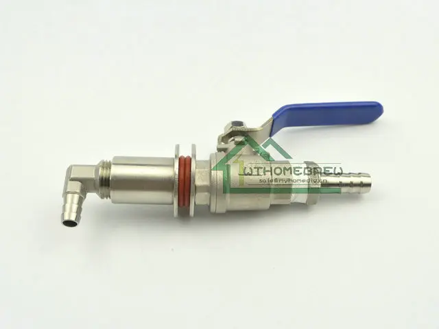 

Beer Brew Pipe fitting Weldless Whirlpool Arm Homebrew kettle ball valve kit with 1/2" barb and weldless bulkhead
