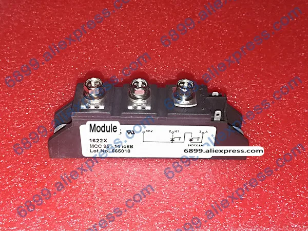 

MCC95-14IO8B Thyristor Module Thyristor/Diode Module SCR 1400V 2x116A TO-240AA Weight(Typical including screws):90g