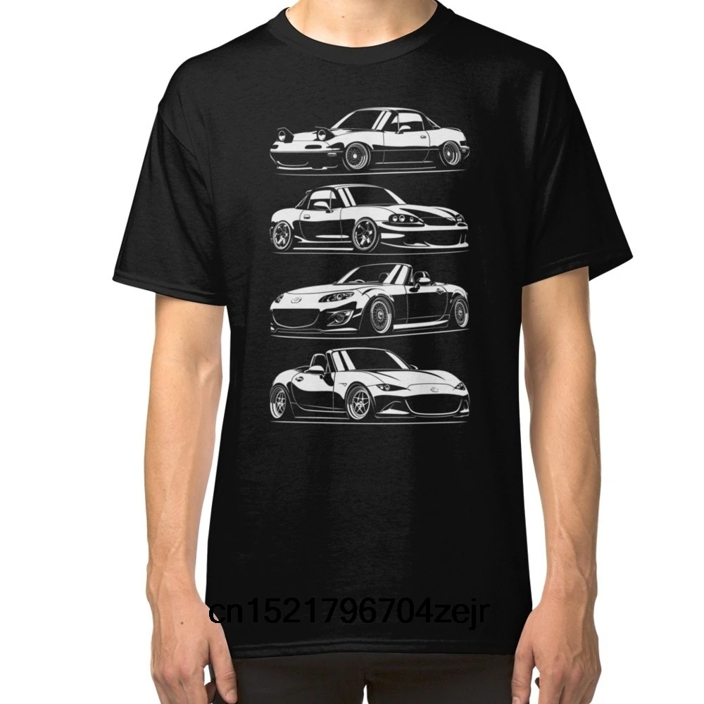 Men T shirt Generations. Mazda MX5 Miata funny t-shirt novelty tshirt women - AliExpress