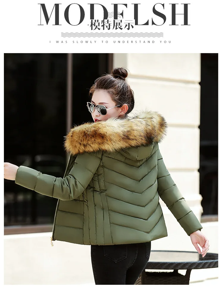 Top Fashion Limited Full Slim Cotton Jacket Heavy Hair Female Cotton-padded Coat Winter Coat Women