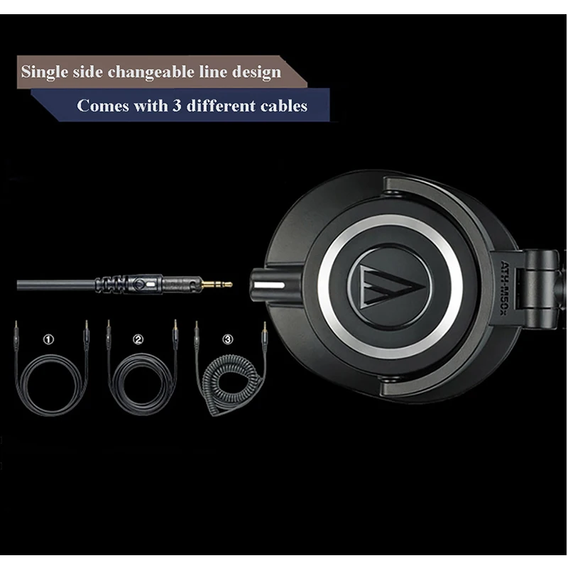 Оригинальные наушники Audio Technica ATH M50x профессиональные для монитора динамические
