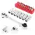 ORiGiNAL - HX4+HX5, 4 INCH, 5pk. Double End+Double Duty, 1/4 Quick Connect IMPACT BiT, USA-IRPB4HX4HX5-5 (Maroon HX4+HX5 Teal Drives 4mm+5mm Hex
