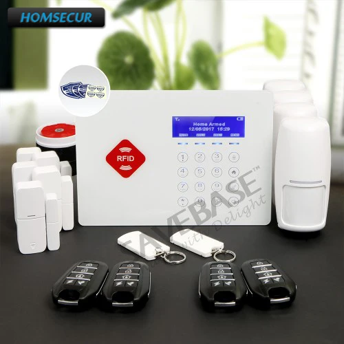 

HOMSECUR Wireless GSM LCD Home Security App Controlled Alarm System Shipping from RU Warehouse with Friendly Menu