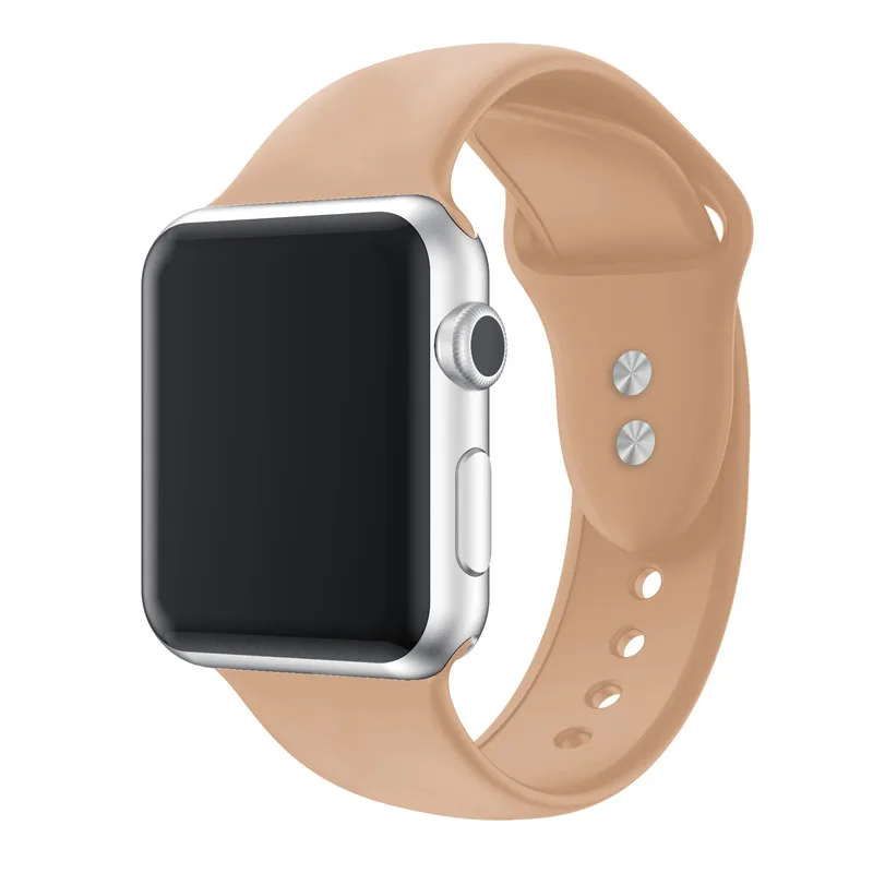 Мягкий силиконовый ремешок для часов Apple Watch 4/3/2/1 спортивный браслет correa iWatch 44/40 мм