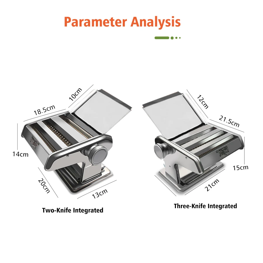  Multifunctional Household Stainless Steel 2/3 Blades kitchen Pasta Making Machine Manual Noodle Mak