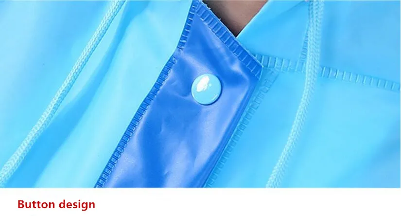 17.Waterproof raincoat kids girls boys with schoolbag Thicken Long rain jacket for children Super waterproof cap rain coat rainwear