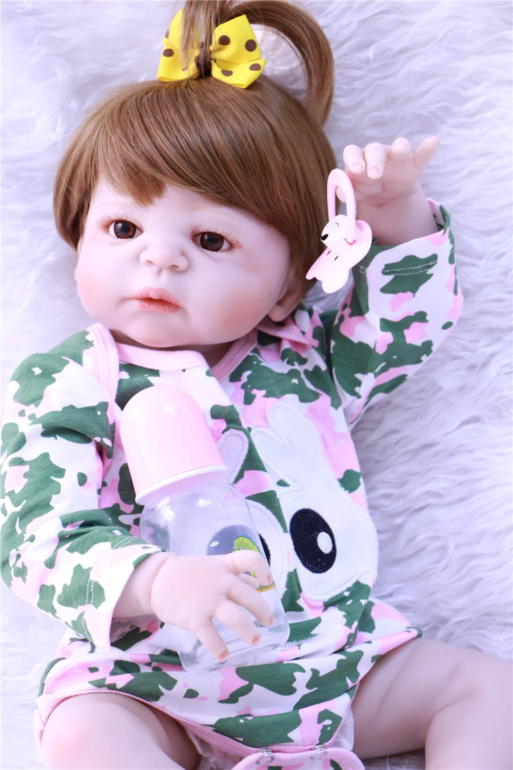 

Baby real born full body silicone reborn dolls 22" NPK reborn babies girl child bebe gift reborn bonecas brinquedo menina