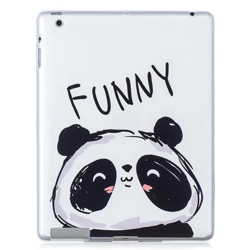 Милый рисунок чехол для iPad 2/3/4 планшет силиконовый накладка из мягкого ТПУ