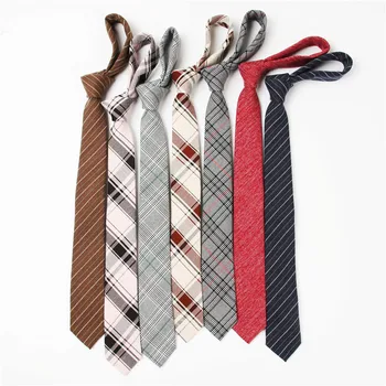 

Brand Ties for Men 100% Cotton Mens Necktie Causal Narrow Plaid Tie For Man Bussines Corbatas Bridegroom Party Slim Neckties