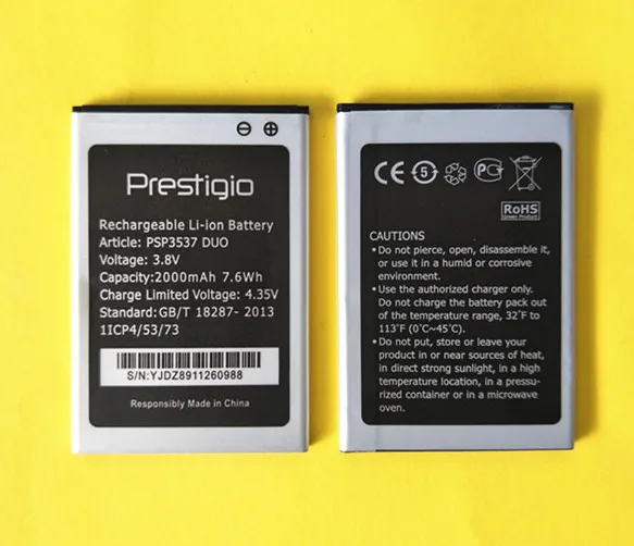 Новый высококачественный аккумулятор PSP3537 DUO для смартфона Prestigio Wize PSP3537DUO 3 8 в 2000
