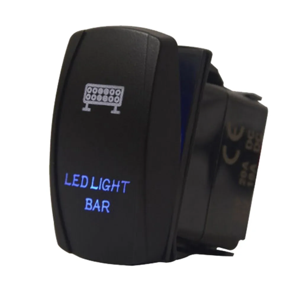 1PC 12V 20A Car Auto Rocker Switch SPST Push Button Switch Two LED