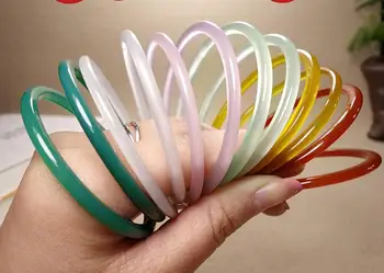 

Fine Jewelry Natural Colorful Chalcedony Bracelet Fashion Temperament Gems Accessories Gifts Free Shipping