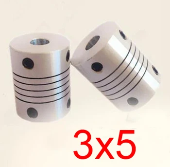 

30pcs/lot 3x5 CNC Motor Jaw Shaft Coupler screw encoder 3mm to 5mm 3 to 5 Flexible Coupling 19mm OD 25mm length