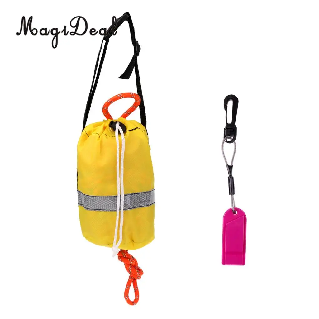 MagiDeal Kayak Boat Buoyant Rescue Throw Bag Throw Line 16m Reflective
