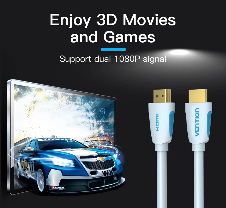 VEnTIOn HDMICable hdmi-hdmi кабель 5 м HDMI 2,0 кабель адаптер 4K 3D 1080P для Apple tv nintendo Switch lcd PS3 PS4 проектор ПК