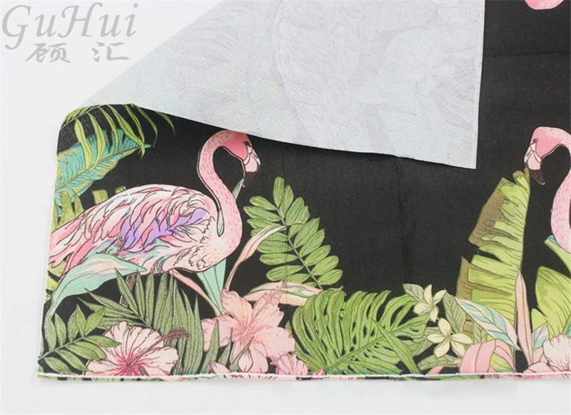 100 шт Летняя Вечеринка Фламинго тема стол ткань для печати одноразовая бумажная салфетка обеденный стол День Рождения Шоу Свадебные