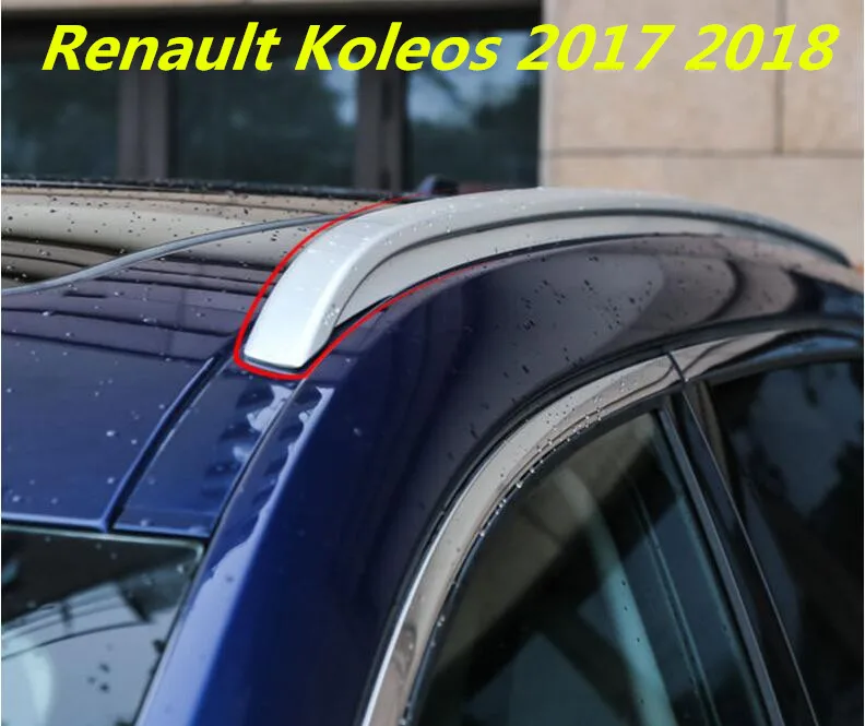 سيارة من سبيكة الألومنيوم حامل سقفي الأمتعة الأمتعة شريط ل 17 18 رينو كوليوس 2017 2018 2019 بواسطة فيديكس