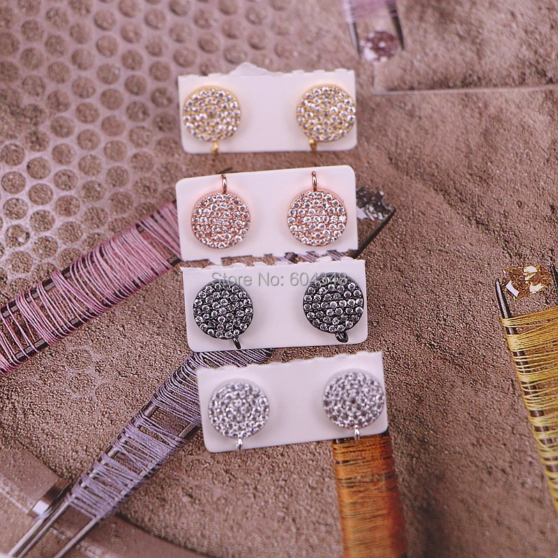 10 пар круглые серьги гвоздики с фианитами|earrings stud|earring stud findingszircon earrings |