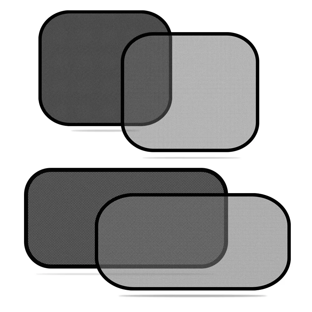 4 шт лобовое стекло автомобиля солнцезащитный козырек защитная занавеска - Цвет: Black