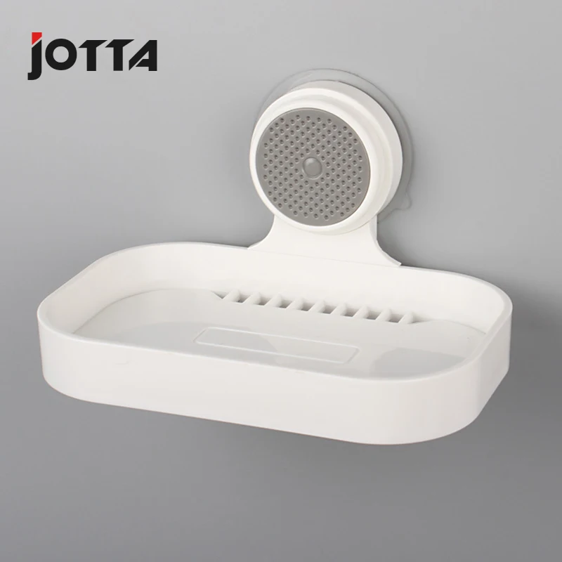 Powerful perforated soap box bathroom kitchen single layer soaps soaps box bathroom plastic suction cup soap rack
