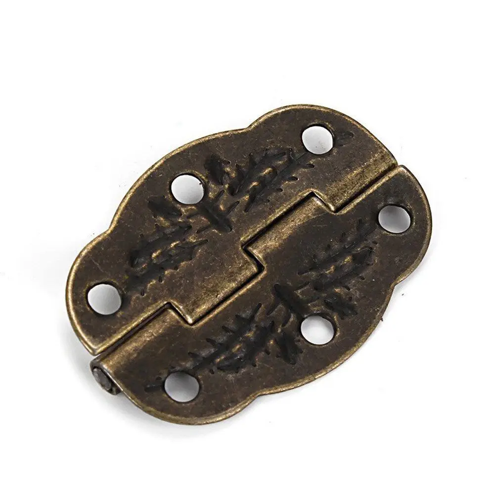 20pcs Vintage Bronze Engraved Designs Hinges Drawer Jewelry Box