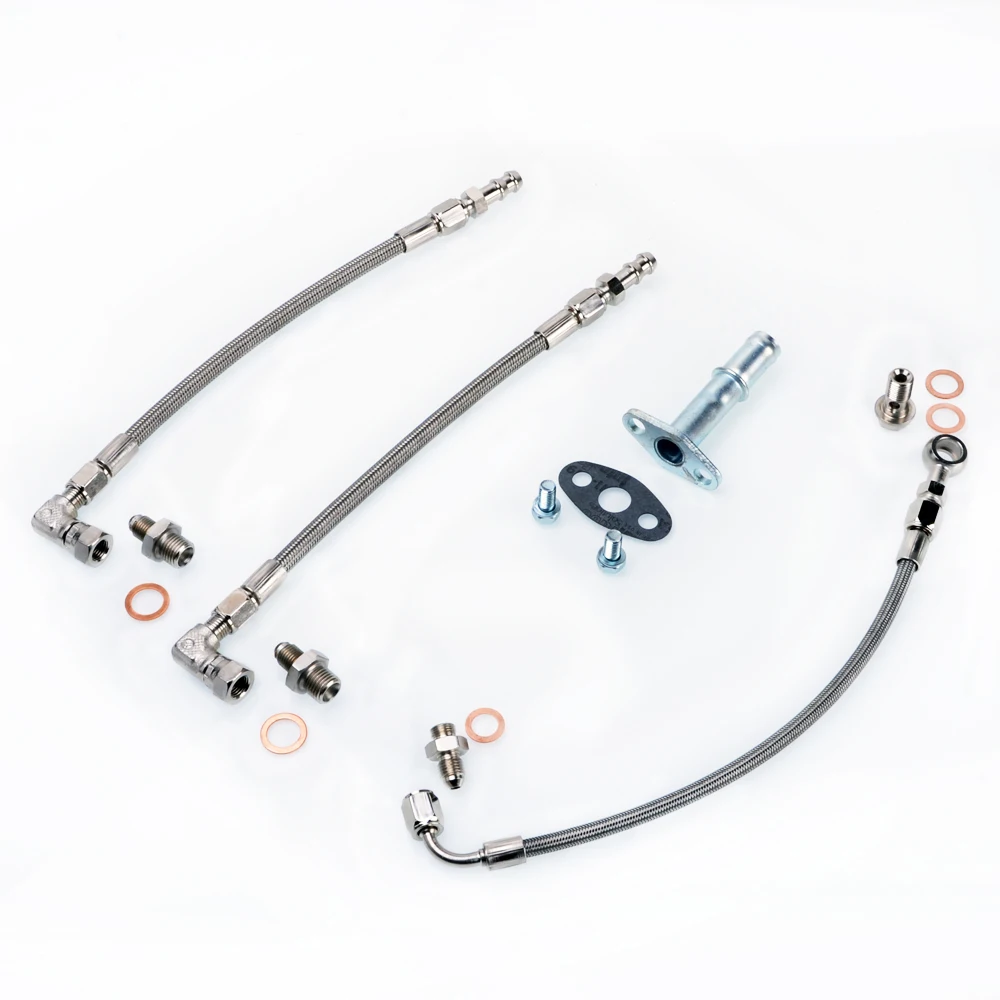 Kinugawa Turbo Oil and Water Line Kit for SUBARU Ball Bearing for Garrett GT28R GT30R GT35R