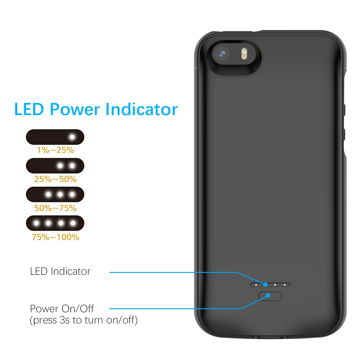 Чехол WIN, чехол для зарядного устройства для iPhone SE 5SE 5 5S, 4000 мАч, внешний аккумулятор, чехол для зарядки, чехол для зарядного устройства для iPhone 5, чехол