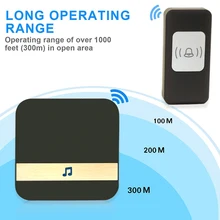 Беспроводной дверной звонок светодиодный дверной звонок для умного дома 200 м передаваемый диапазон мини беспроводной дверной звонок 50 кольцевых мелодий