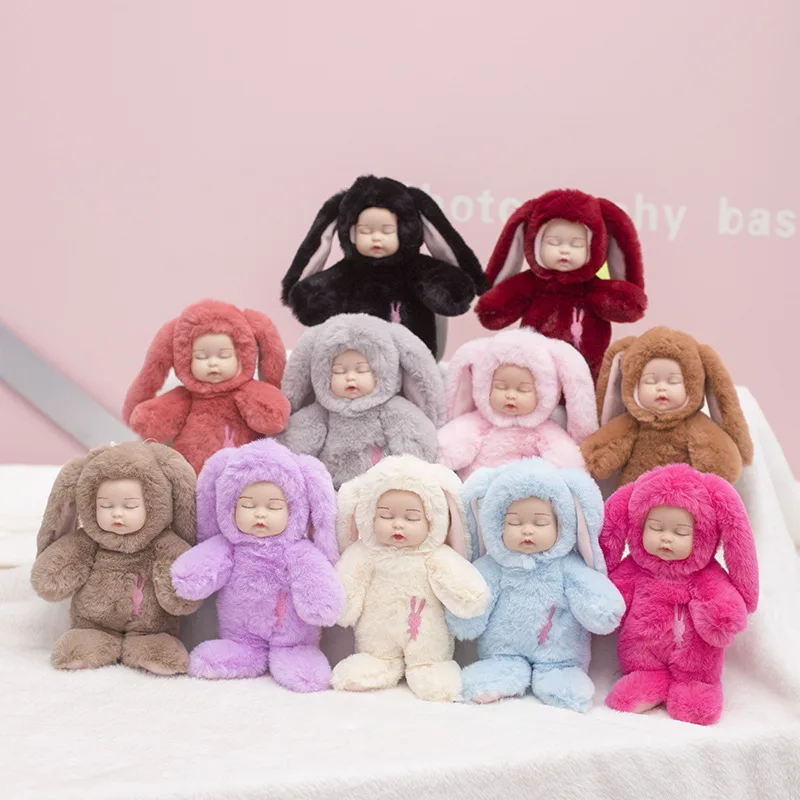 

2018 Jewelry Cute Fashion Kids Plush Dolls Keychain Soft Stuffed Toys Keyring Mini Plush Animals Key Chain Baby For Girls Women
