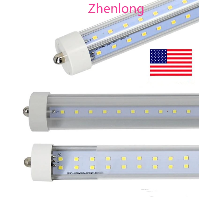 8ft t8 led tubes single pin FA8 8 feet led light tubes Double Rows LED Fluorescent Tube AC 85