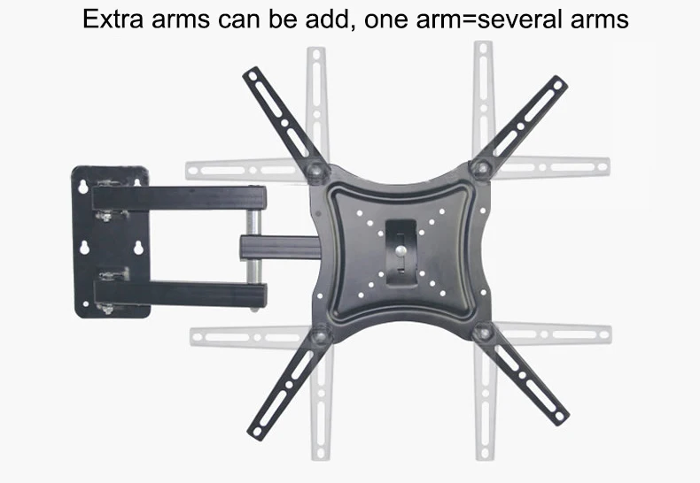 ТВ настенное крепление для 14-4" светодиодный плазменный плоский ТВ монитор до 110lbs VESA 400x400 с шарнирным удлинителем