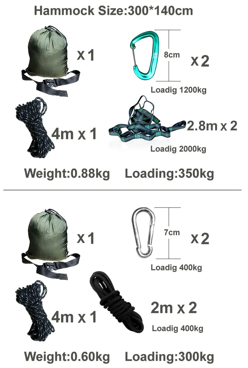 Прочный гамак с большой нагрузкой и эффективным антимоскитным эффектом