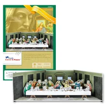 Игрушек! 3D головоломка умный и счастливый Бумажная модель Сделай Сам сборная игрушка 12 учеников Последний Ужин дети история подарок на день рождения 1 шт