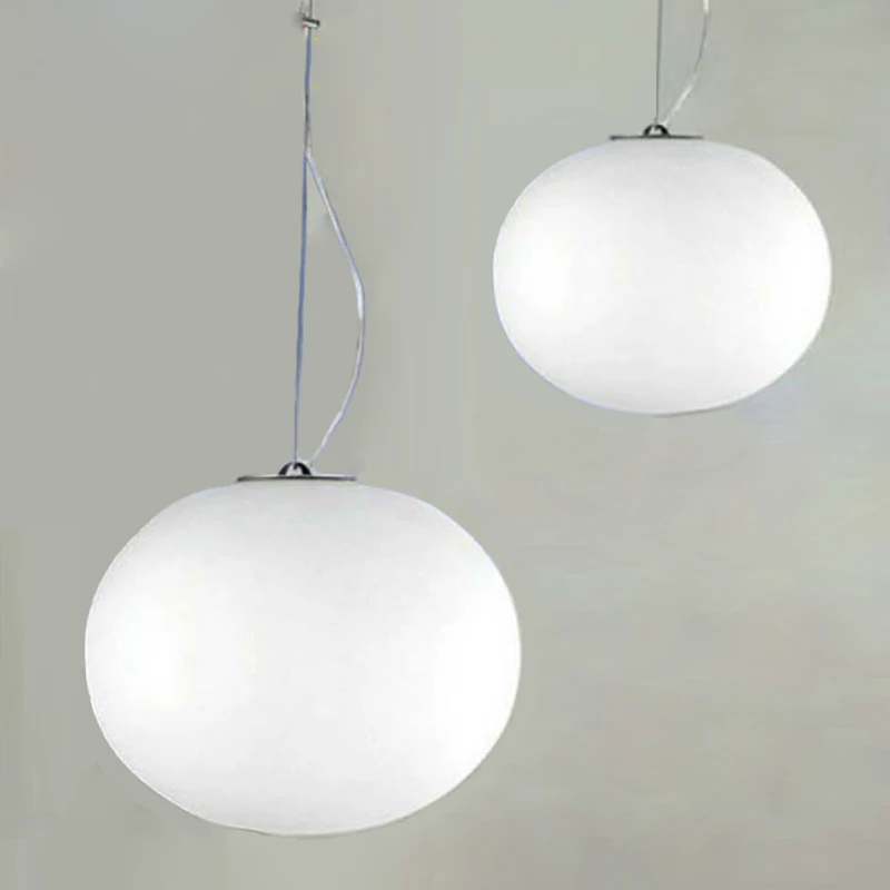 Modern Minimalist Pendant Lights Milk White Glass Ball Pendant Lamps