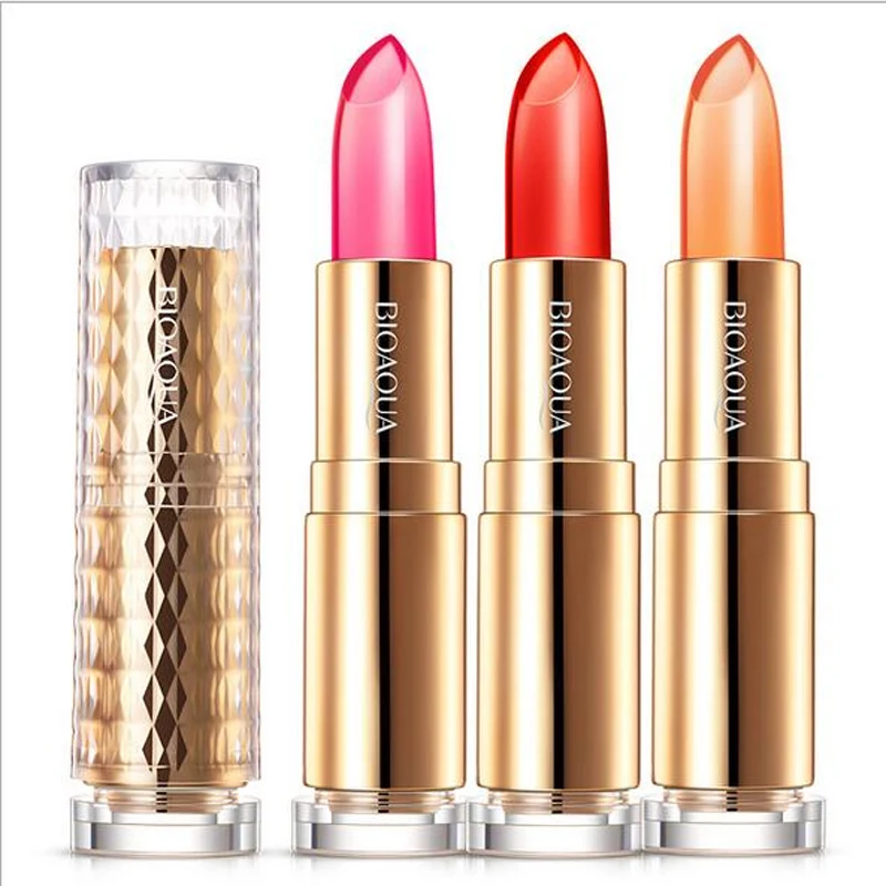

Bioaqua Jelly Lipstick Temperature Change Color tint lipstick Long Lasting Moisturizing Lip Gloss Not Fade Lip Care lip balm