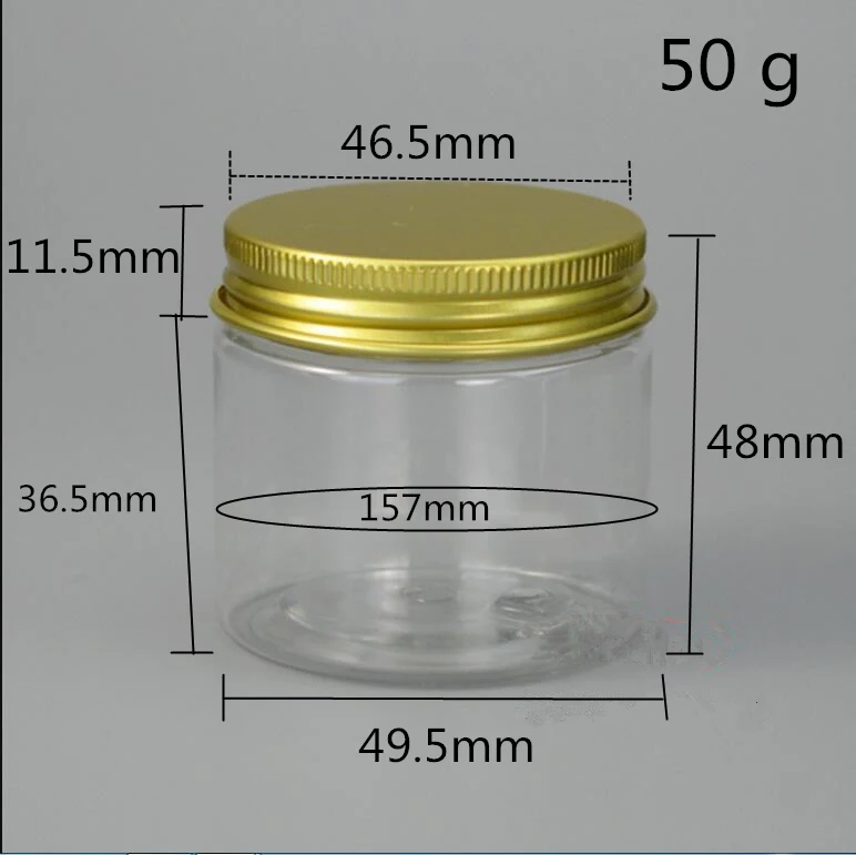 30 шт 40 50 80 г/мл пустые канистры прозрачные пластиковые банки для хранения специй крем Образцы с золотой крышкой контейнеры