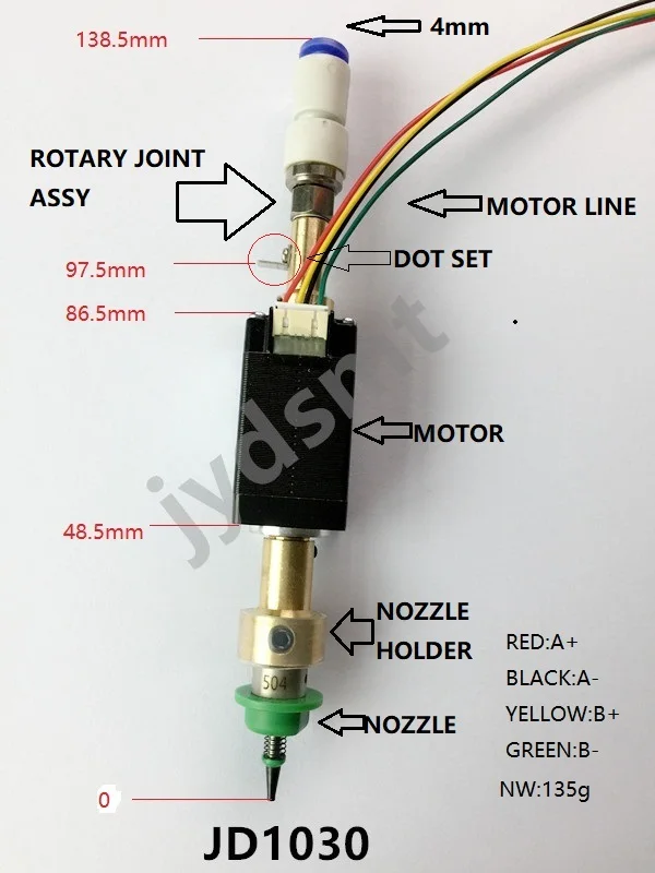 BT1040 SMT головка Nema8 полый вал шаговый для выбора места головы SMT DIY монтажный разъем 5 мм специальное сопло роторный шарнир