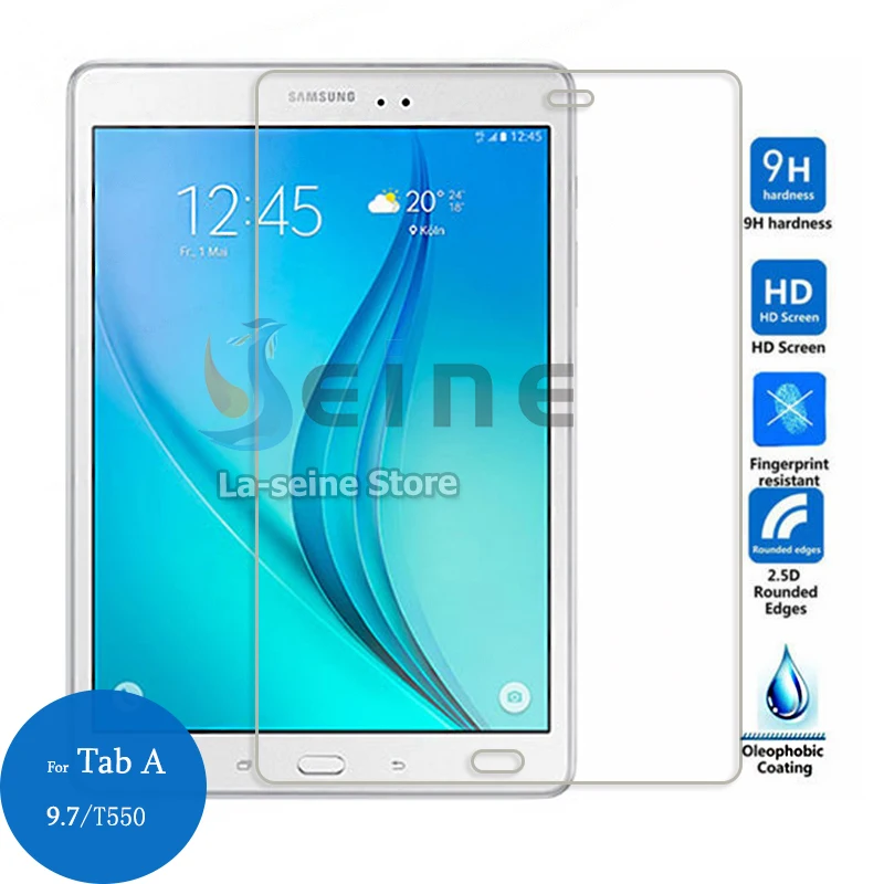 

For Samsung Galaxy Tab A 9.7 inch Tempered Glass Screen Protector Safety Protective Film On TabA T550 T555 550 555