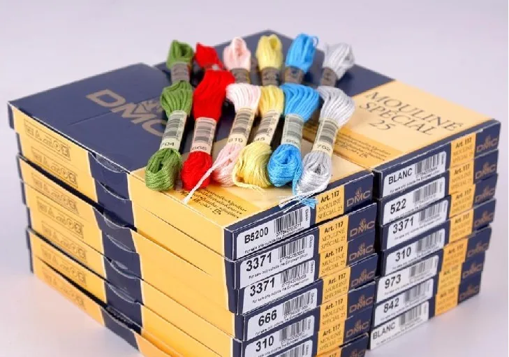 

Oneroom 0.88/1 Original French DMC Thread Embroidery Cross Stitch Floss Thread 8.7 Yard Long 6 Strands cross stitch skeins