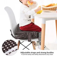 Chrilren увеличивающая Подушка для стула мягкая детская обеденная Подушка Регулируемая Съемная подушка для стула подушка для коляски Подушка для стула