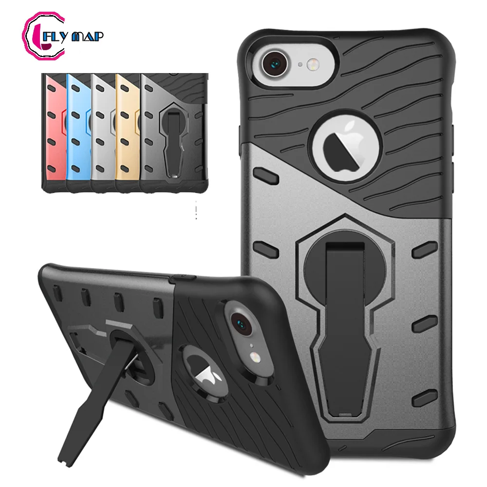 Goede Armor Beschermhoes Voor Apple iphone 7 4.7 #039; #039;inch Case Hard Heavy Duty Plastic + Silicone TPU Voor Apple i phone7 iphone7 Coque cas