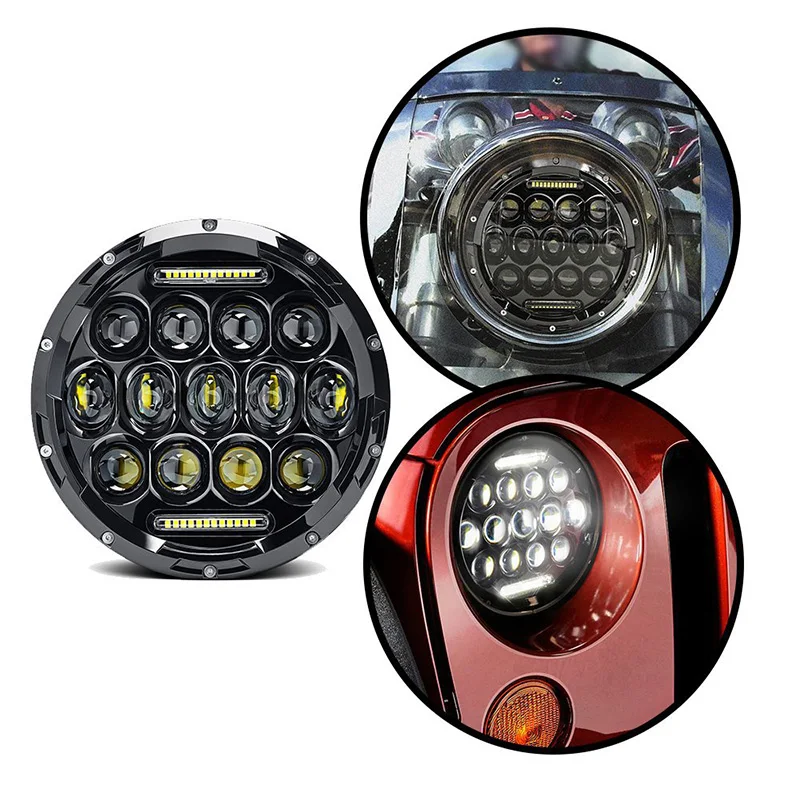 Мотоциклетный головной светильник " 75 Вт дальнего ближнего света, светодиодный противотуманный светильник для мото автомобиля, дневной ходовой светильник 6000K 12 V, передний светильник s, лампа для скутера