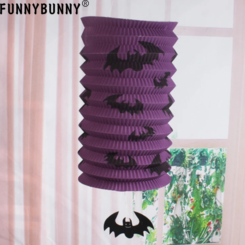 FUNNYBUNNY первое апреля день Хэллоуин 3D Тыква бумажные подвесные фонари летучие мыши пауки для рождественского дома сад наружное украшение