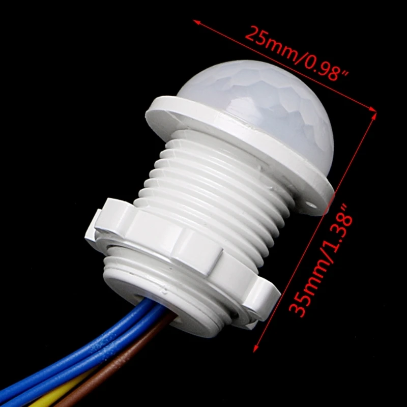 25mm LED PIR Detector Infrared Motion Sensor Switch w/Time Delay Adjustable OOTDTY